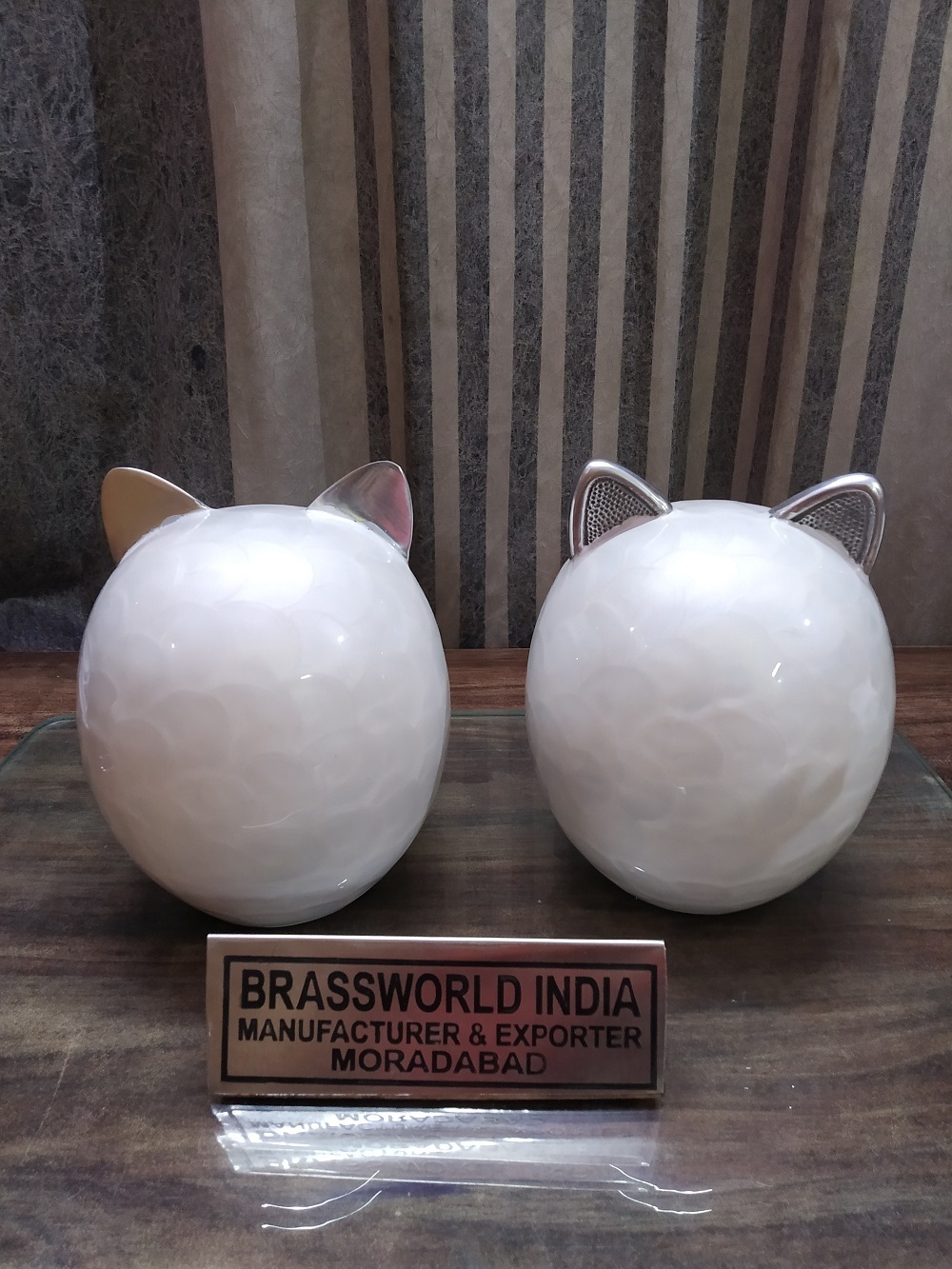 Brass Cat Face Cremation Urn Funeral Supplies