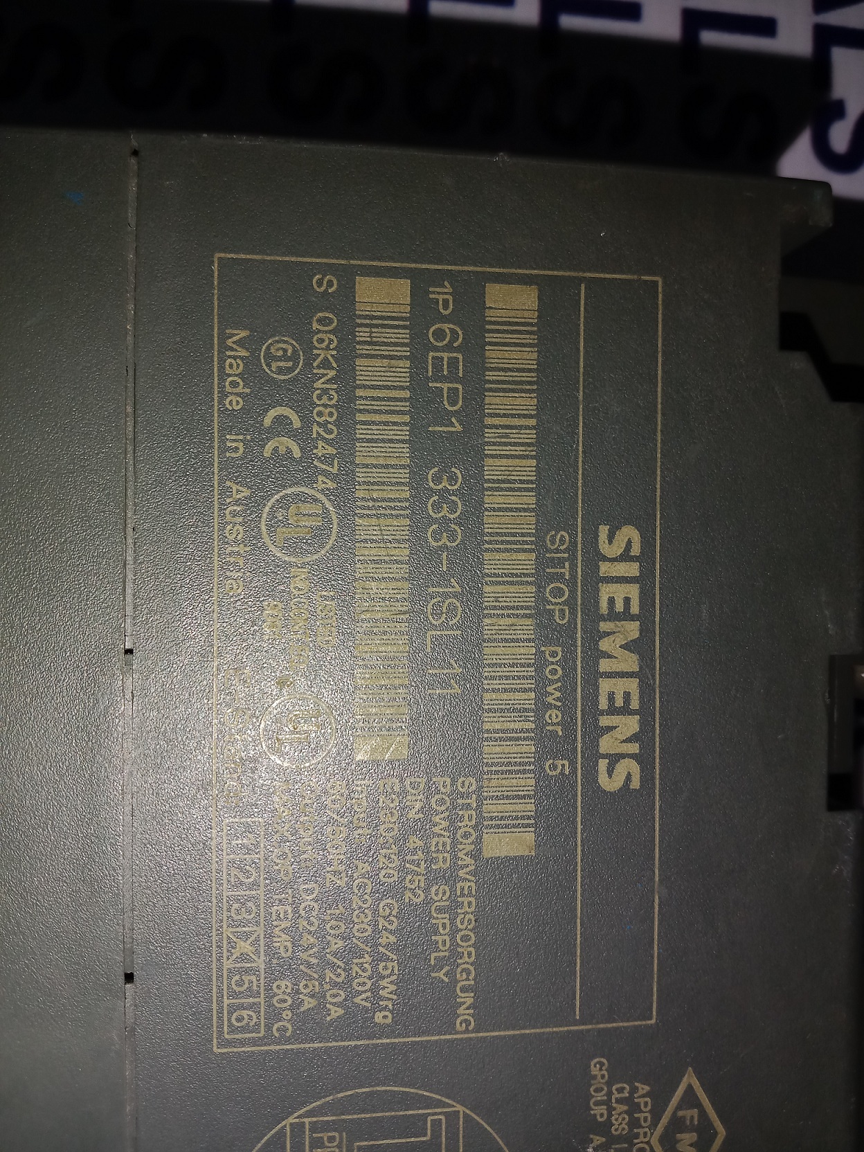 Siemens Power Supply 6ep1 333-1s11