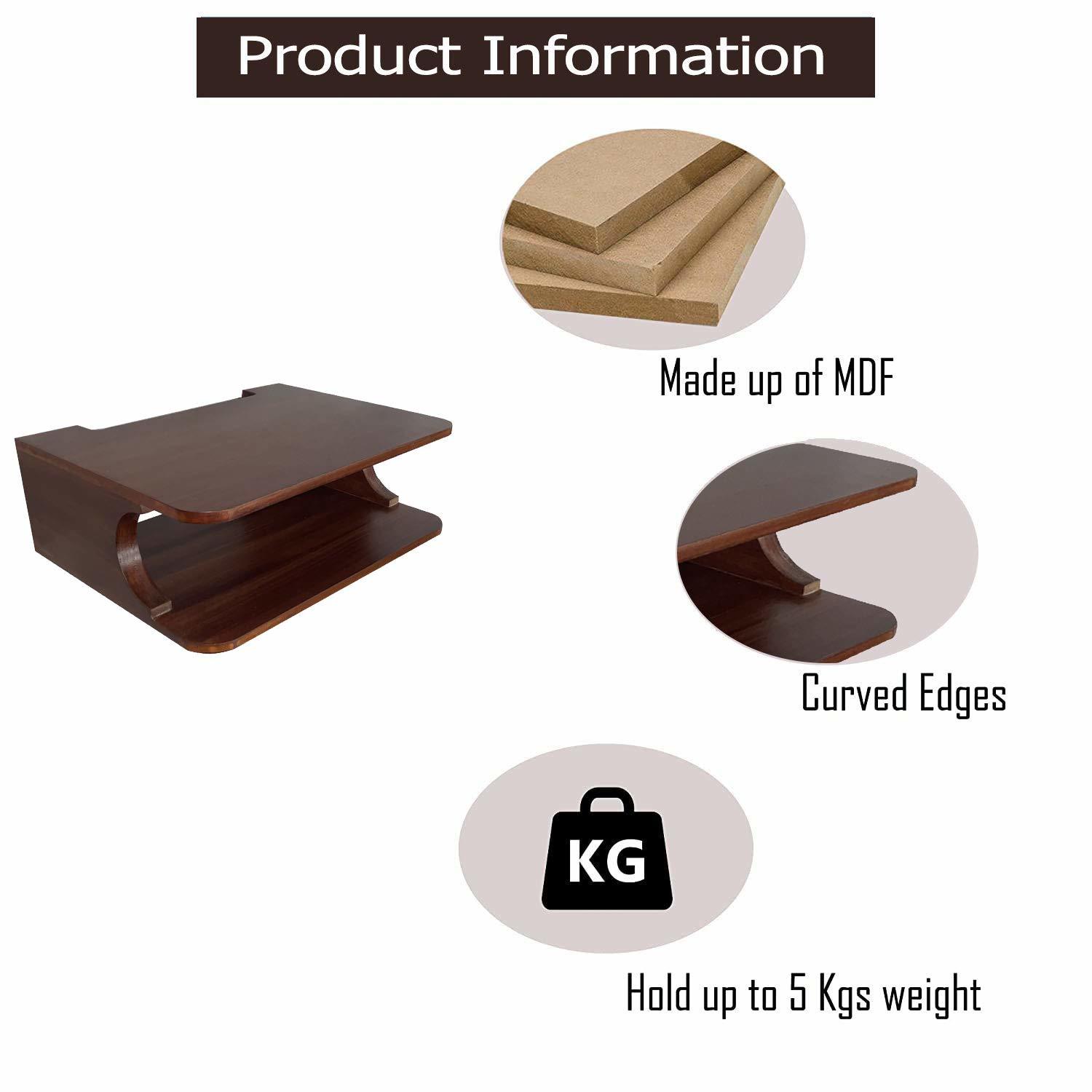 Walnut Brown Set Top Box Stand