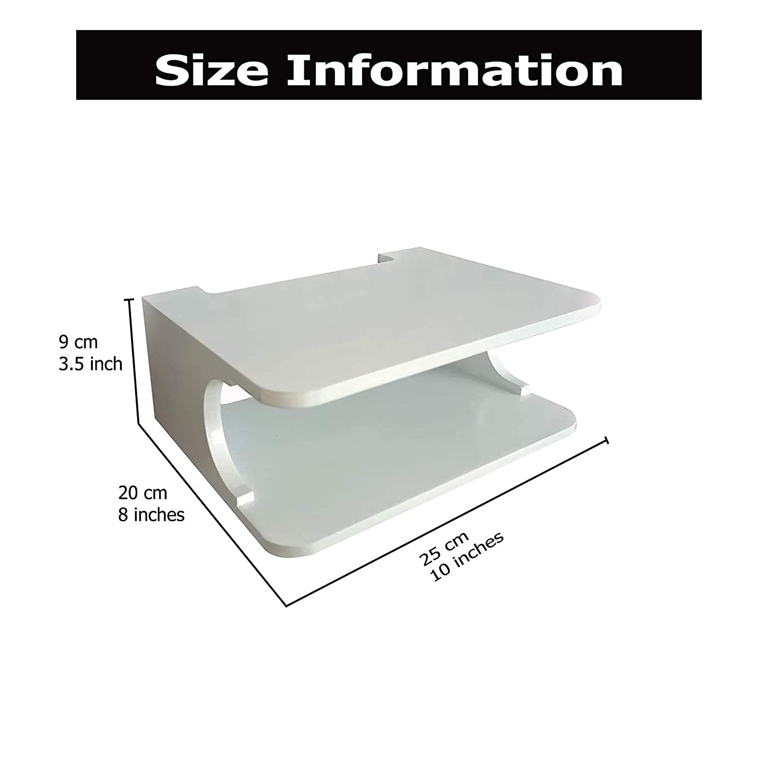 White Set Top Box Stand