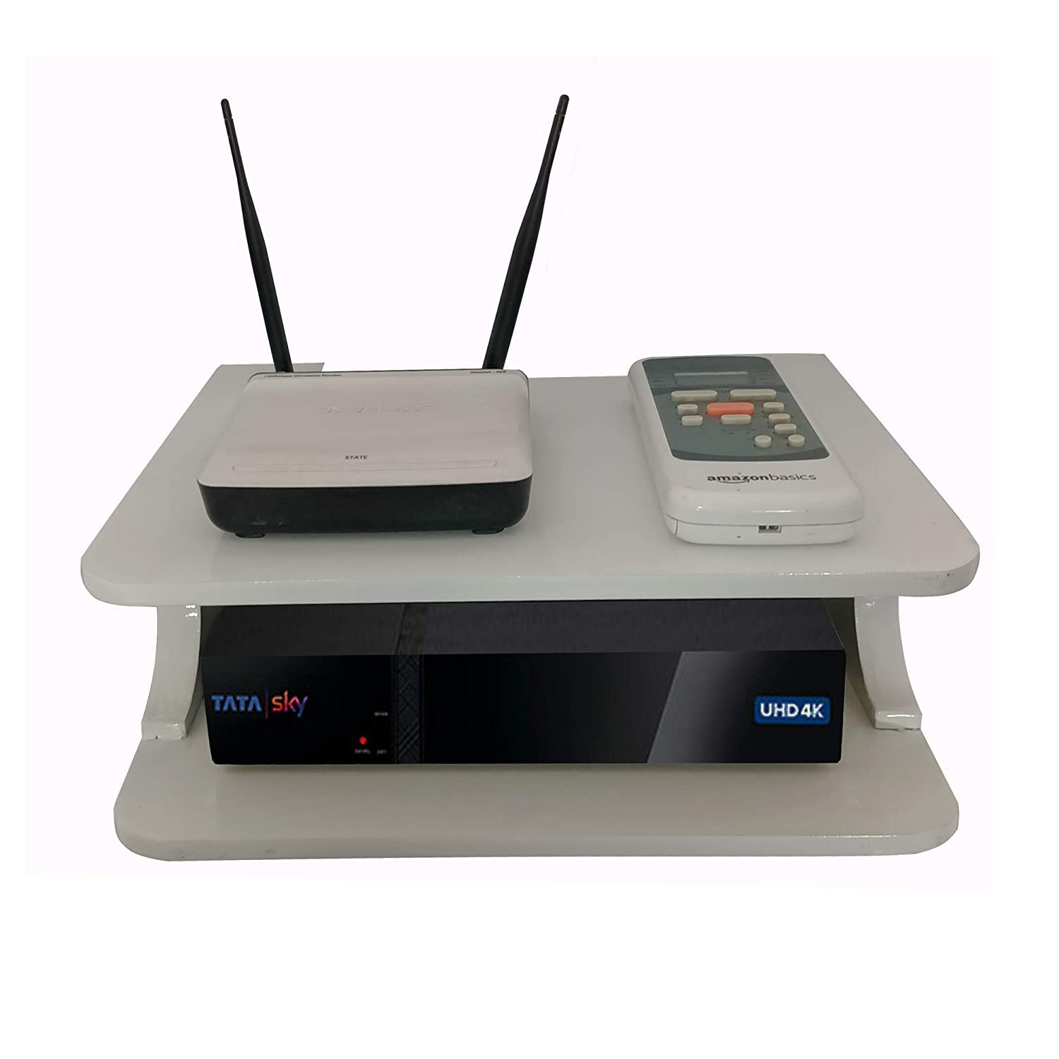 White Set Top Box Stand