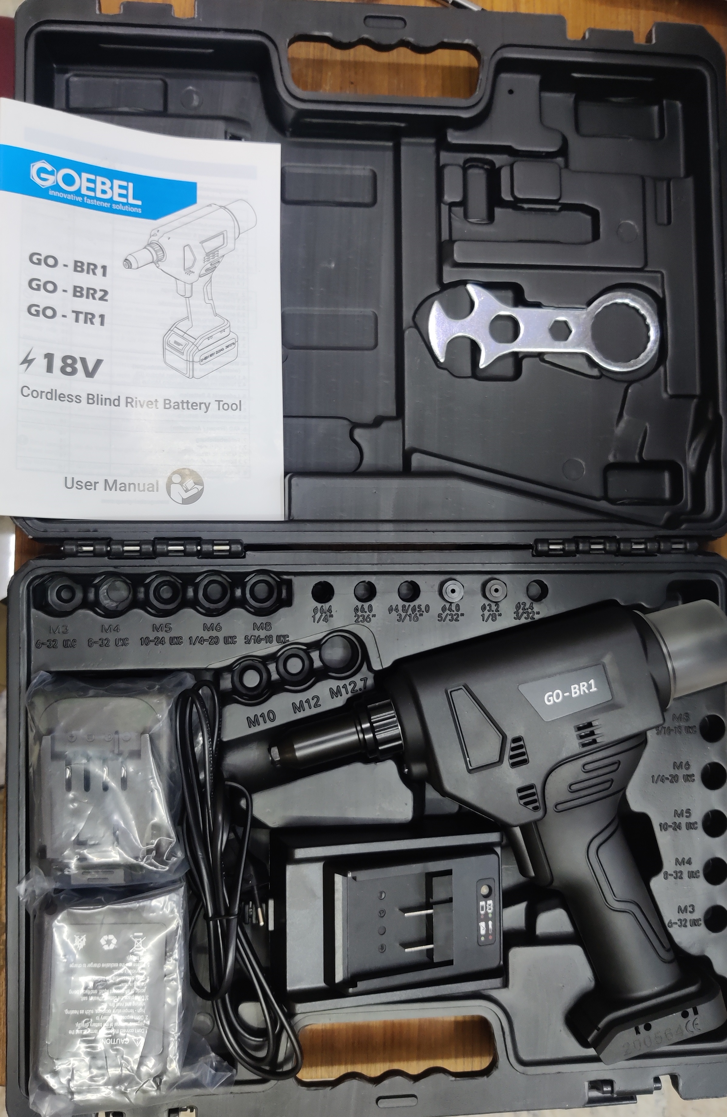 Cordless Blind Rivet Tool - Akku Go-br1 Height: 250 Millimeter (Mm)
