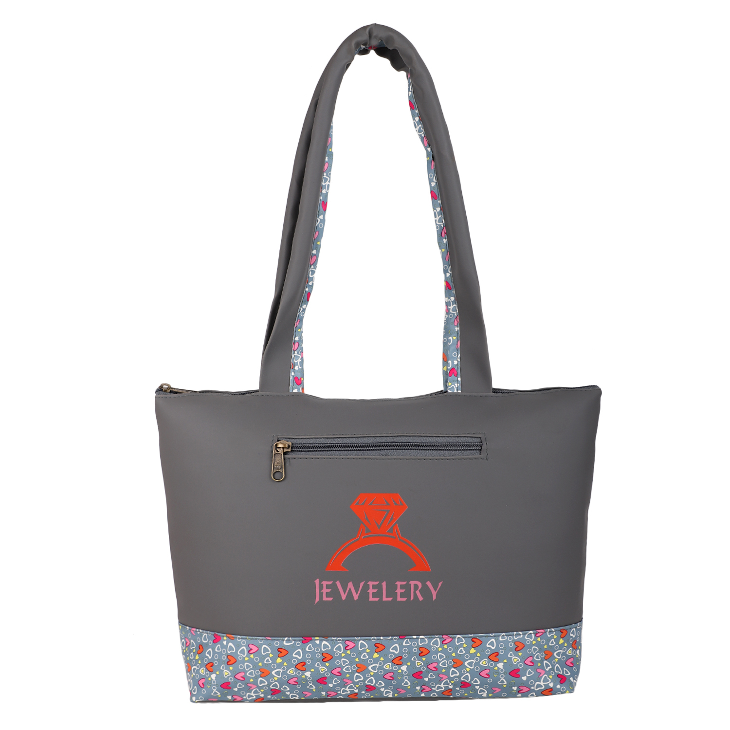 Ladies Bag - Pu Material, Customized Size, Grey Color | Stylish Design, Moisture Proof, Zipper Top Closure For Promotional Events