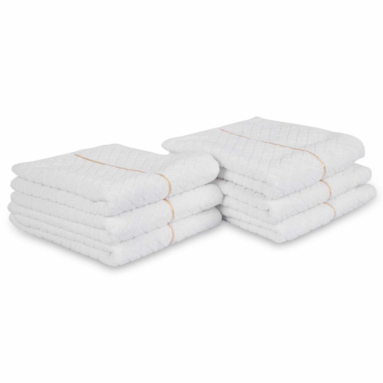Cotton Hand Towel - 600g Soft Touch Quick Dry & Water Absorbent | Plain Dyed White Round Shape For All Ages