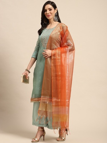 Green Ladies Salwar Suit Material