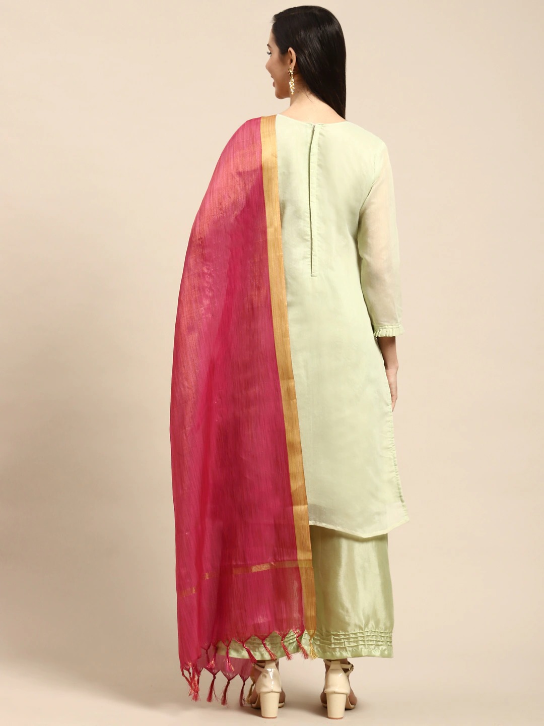 Light Green Salwar Kameez Dress Material