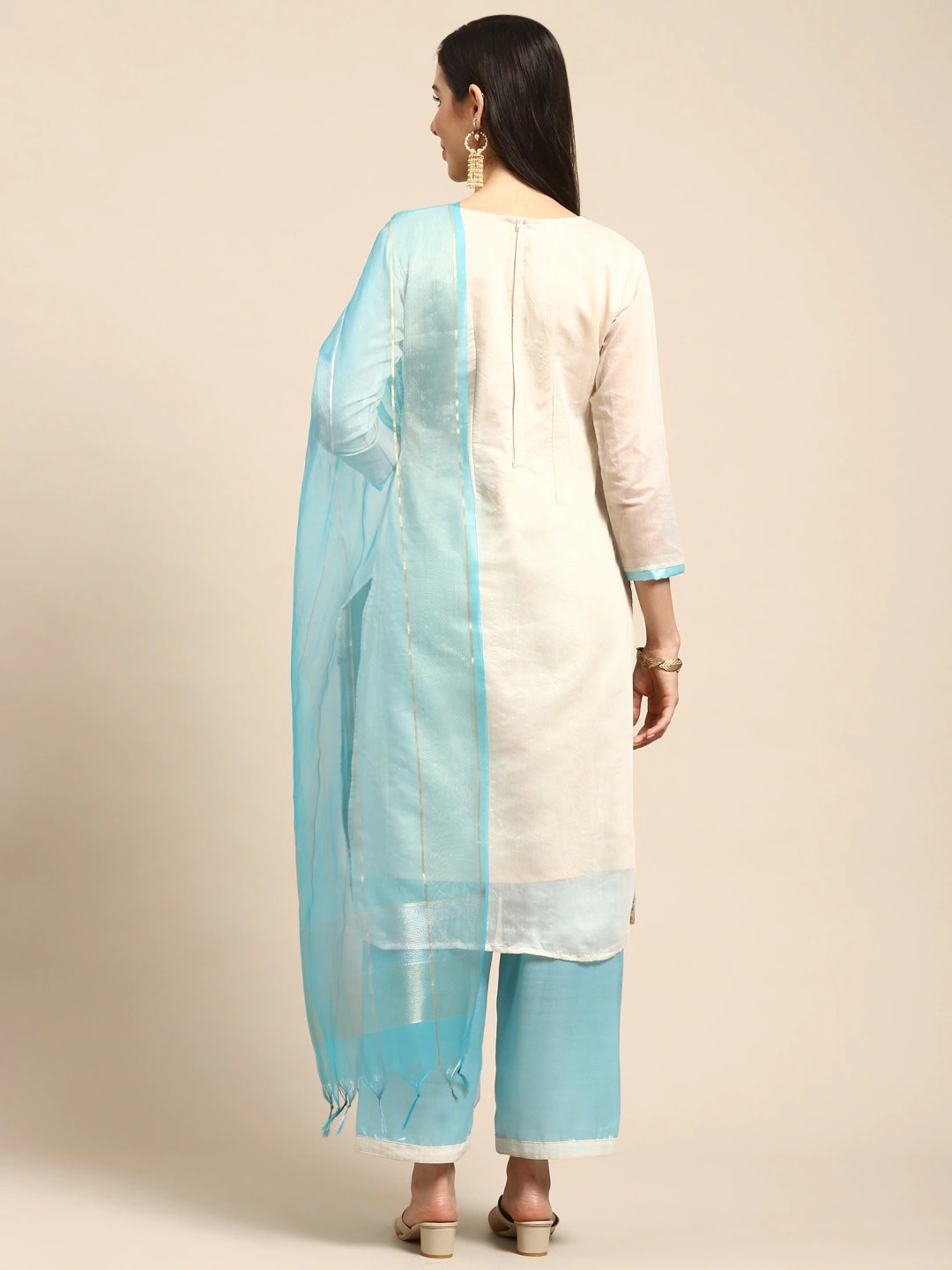 Light Green Ethnic Dress Material