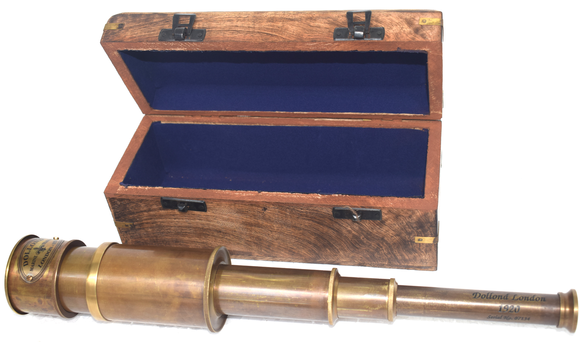 Antique Finish Nautical Telescope With Box