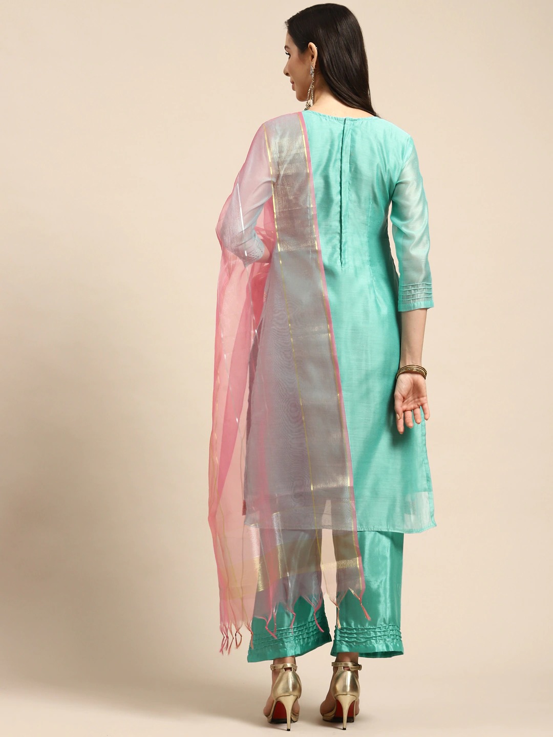 Aqua Green Salwar Suit Material