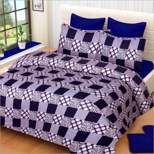 Hand Block Printed Bed Sheets - Cotton Blend, Queen Size, Vibrant Colors With Elegant Embroidered Patterns