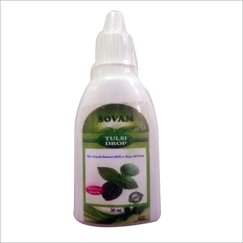 Sovam Panch Tulsi Drop - 30 ml Bottle , Suitable for All Age Groups, Natural Liquid Extract