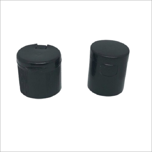 Black PP Caps - 24mm Round Fliptop Cap, Plastic Material, Black Color | Suitable for Shampoo, Sanitizer, Hair Oil Applications, Lightweight at 4g