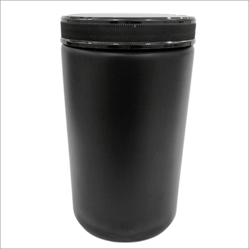 ब्लैक 1000 ग्राम एचडीपीई राउंड जार