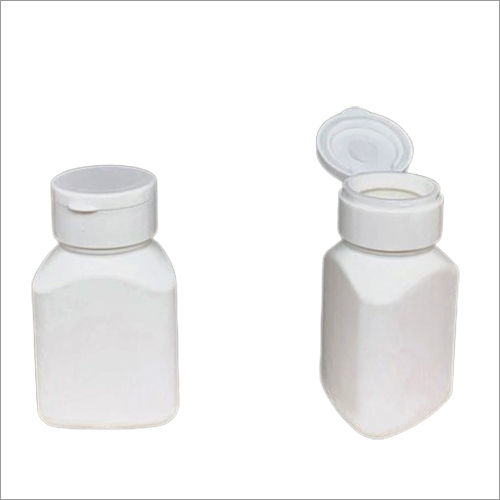 White Hdpe Triangular Capsule Bottle