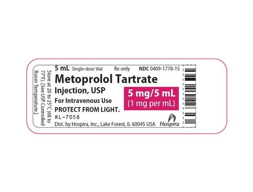 Metoprolol Tartrate Injection - 5 ml Liquid Formulation | Suitable For Adults, Aged Persons, Women, Stored in Cool and Dry Place