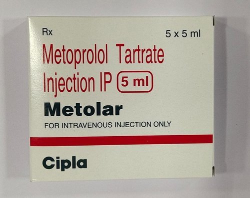 Metoprolol Tartrate Injection - 5 ml Liquid Form , ISO/GMP/cGMP/WHOGMP/NAFDAC Approved for High Blood Pressure and Fast Heart Rate Management