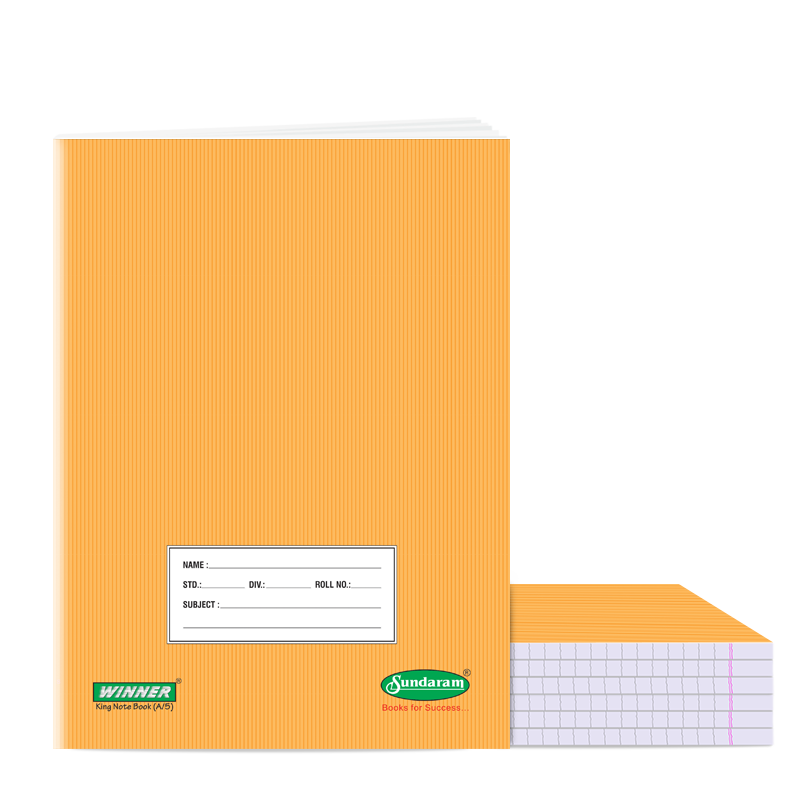 A5 Notebook - Paper, 18 X 24 Cm | Soft Cover, Center Pinning, Single Line Design For School And College Use