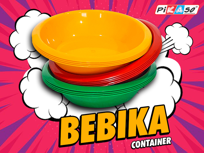 Bebika Container - Polypropylene Round Soup Bowl | Sizes: 165.1 X 106.68 X 35.56 Mm, Colors: Red, Green, Yellow, Household Type, Weight: 26 Grams