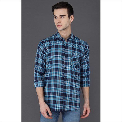 ब्लू चेक्स शर्ट