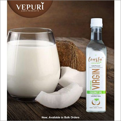 ऑर्गेनिक 100% कोल्ड प्रेस्ड वर्जिन कोकोनट ऑयल