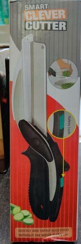 Smart Clever Cutter - Stainless Steel | Ergonomic Grip, Combination Food Chopper and Cutting Board, Safety Latch for Secure Storage