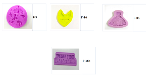 सिलिकॉन फोंडेंट 3 डी चॉकलेट मोल्ड्स