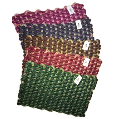Bath Floor Mat - PVC, 18x24 Inches, Brown, Woven Design | Tear Resistant, Lightweight, Smooth Finish