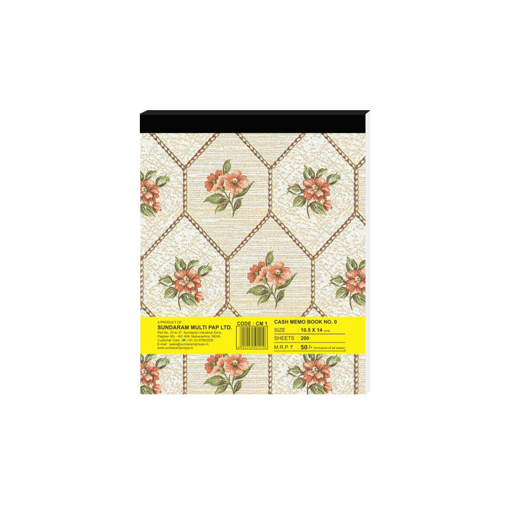 Shivam Cash Memo Book - Good Quality Paper, 10.5x14 Cm Size | Rectangular Design, Office And Personal Use