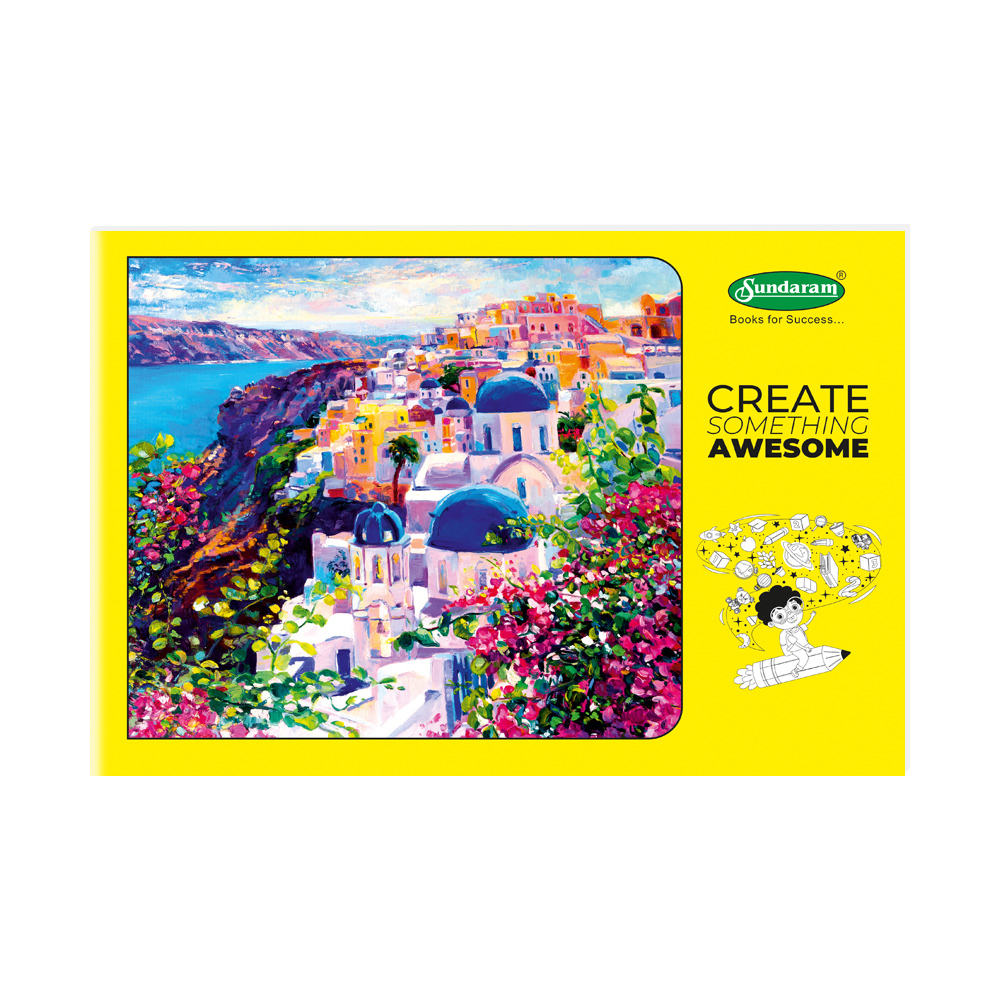 Drawing Book - 3a Jumbo Yellow 36 Pages Center Pinning