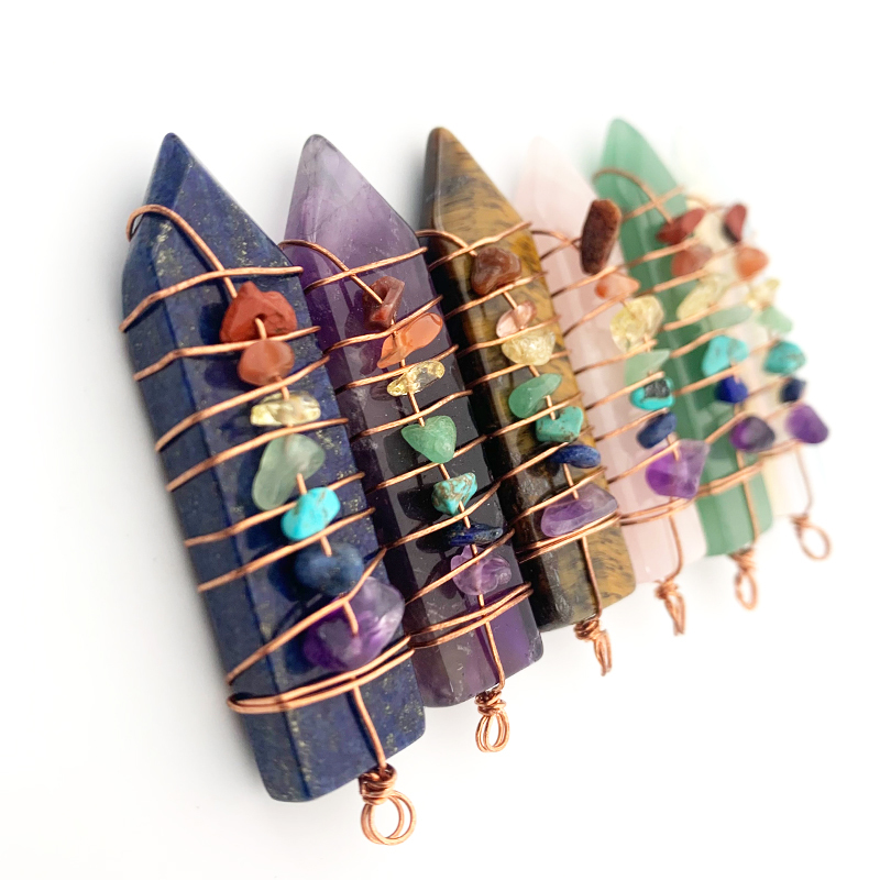Arrow Shape Gemstone Pendant - Stone: Quartz, Size: 40 Mm, Color: Pink, Green, Blue, Type: Antique Silver Plated, Bezel Setting, Style: Classic