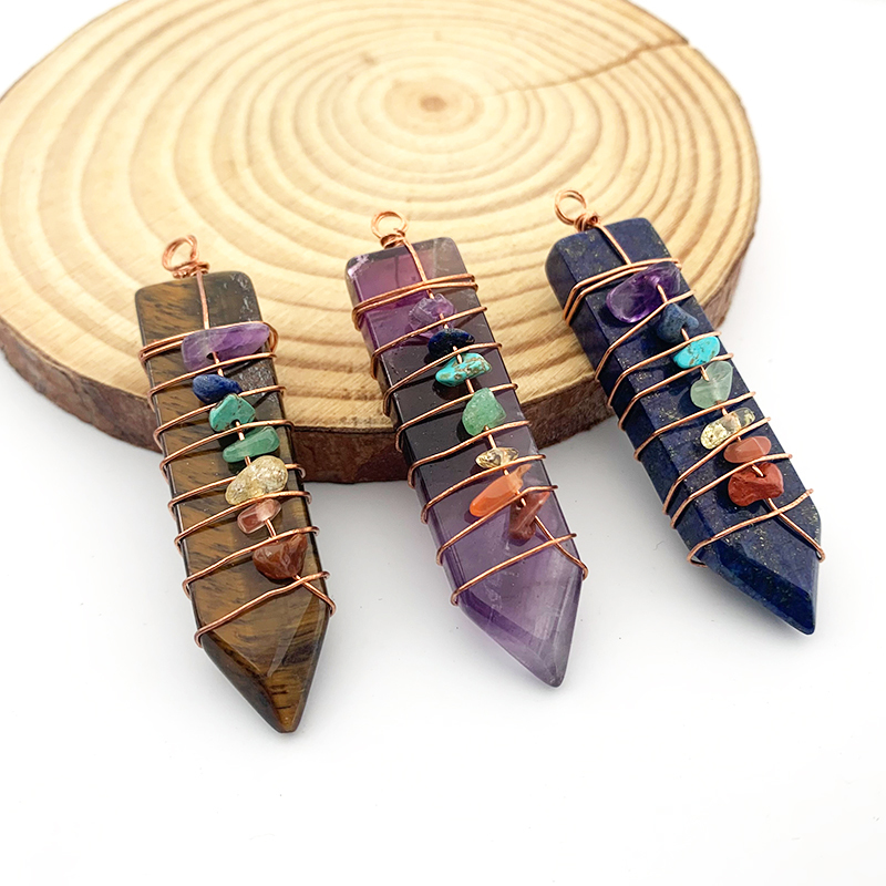 Arrow Shape Gemstone Pendant - Stone: Quartz, Size: 40 Mm, Color: Pink, Green, Blue, Type: Antique Silver Plated, Bezel Setting, Style: Classic
