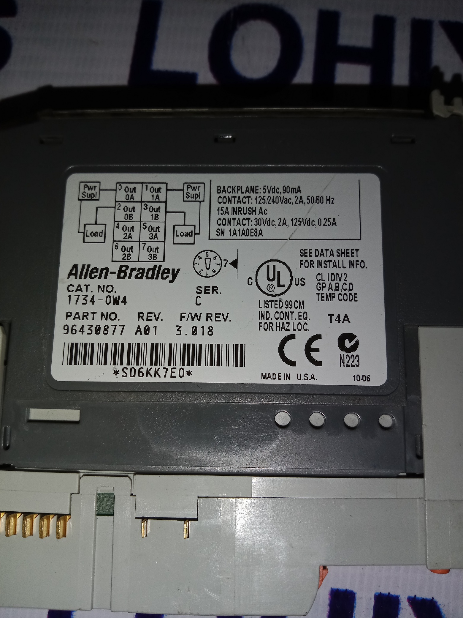 Allen Bradley Output Module 1734-0w4