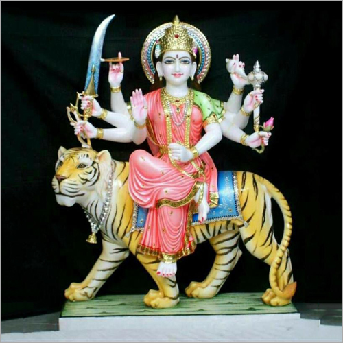 गोल्ड मार्बल भगवान दुर्गा प्रतिमा