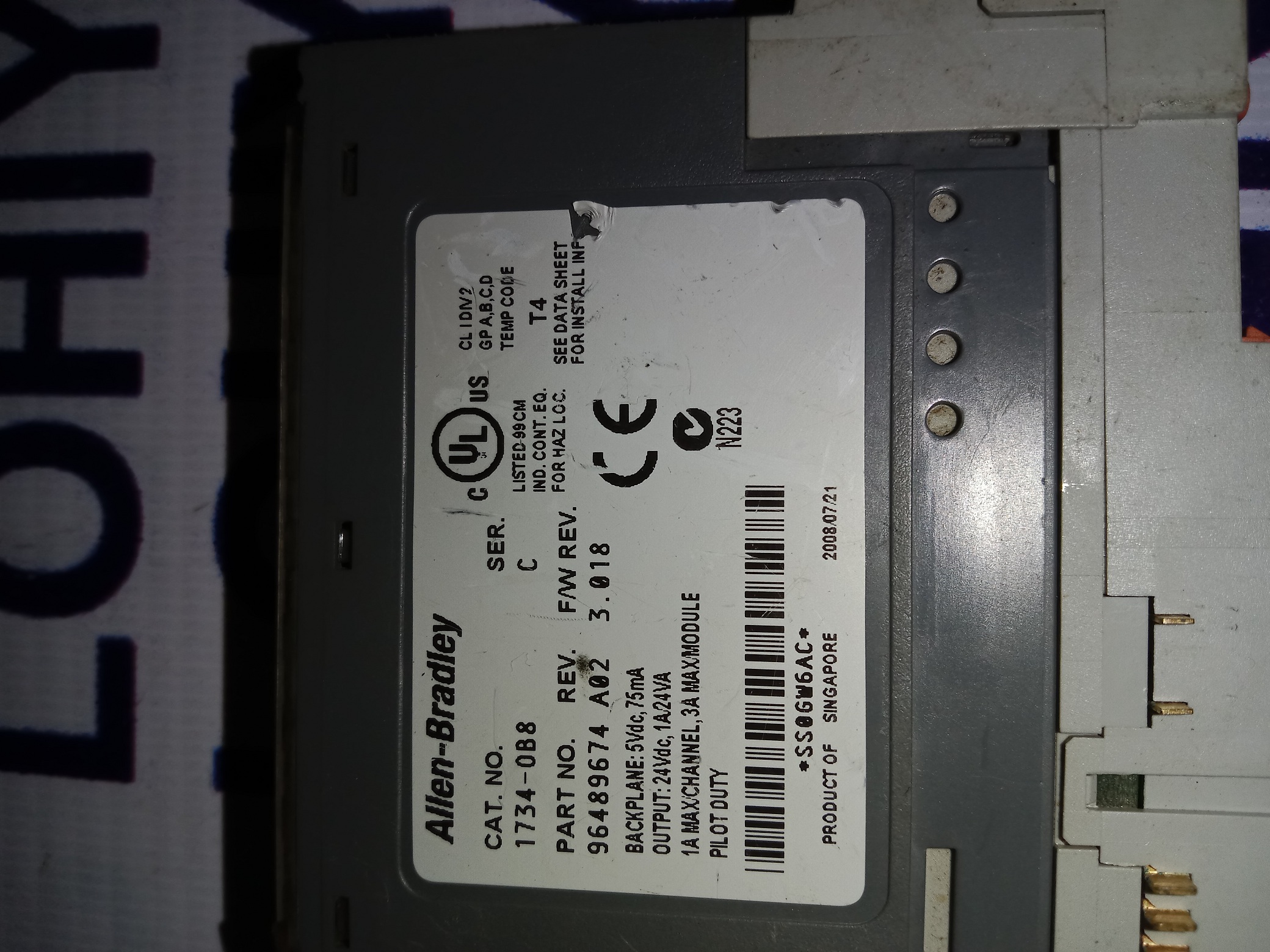 Allen Bradeley Output Module 1734-0b8