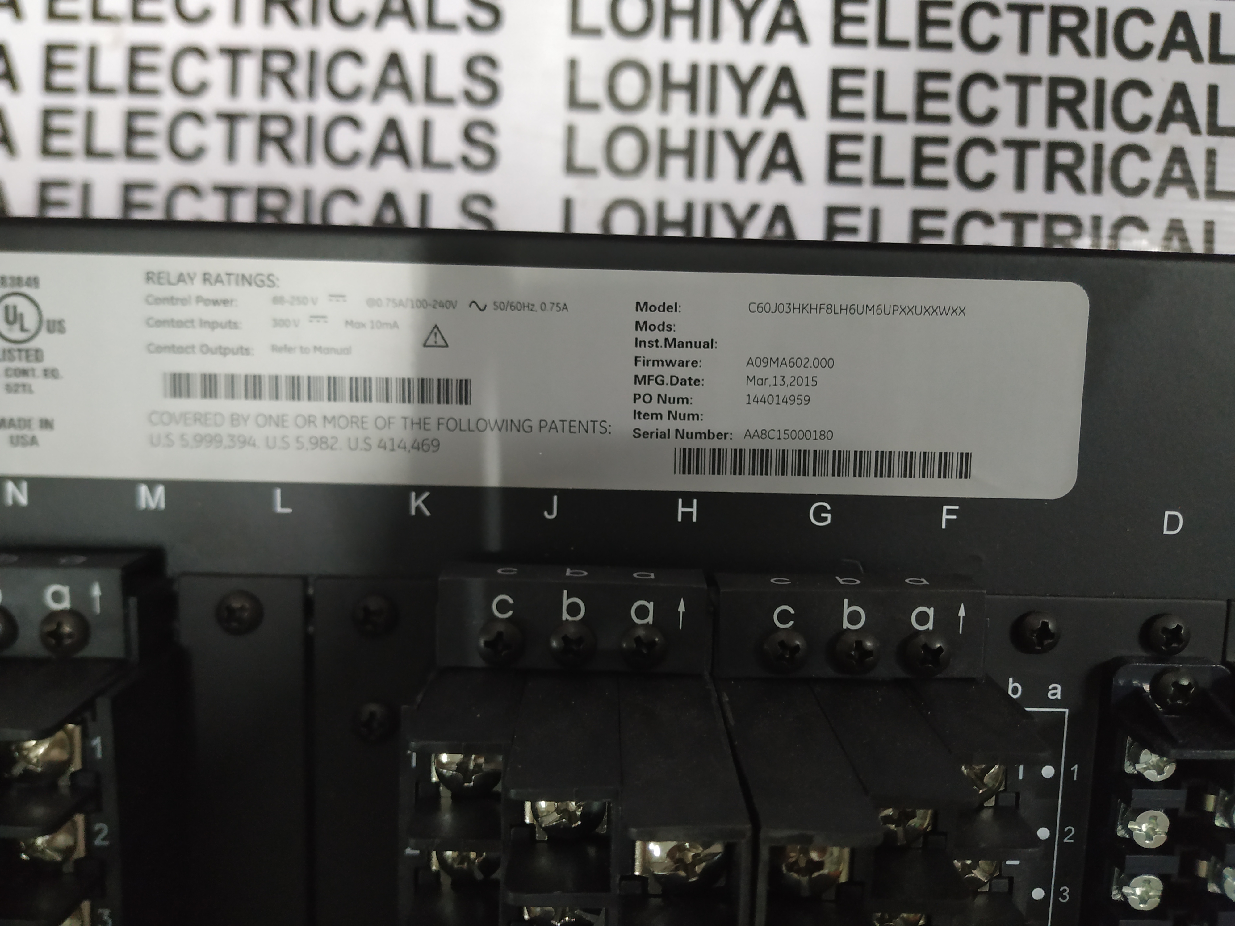 Ge Multilin C60 Breaker Protection Systeam C60j03hkf8lh6um6upxxuxxwxx