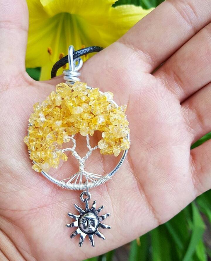 Pendant Tree Of Life - Jade Stone, Size: 2 Inches, Color: Rainbow, Weight: 5 Grams | Features: Other Material: Other, Shape: Checkerboard