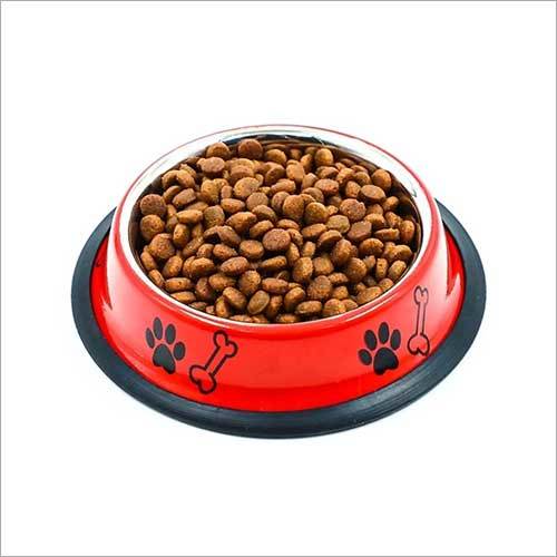 लाल छोटे आकार का पालतू भोजन का कटोरा