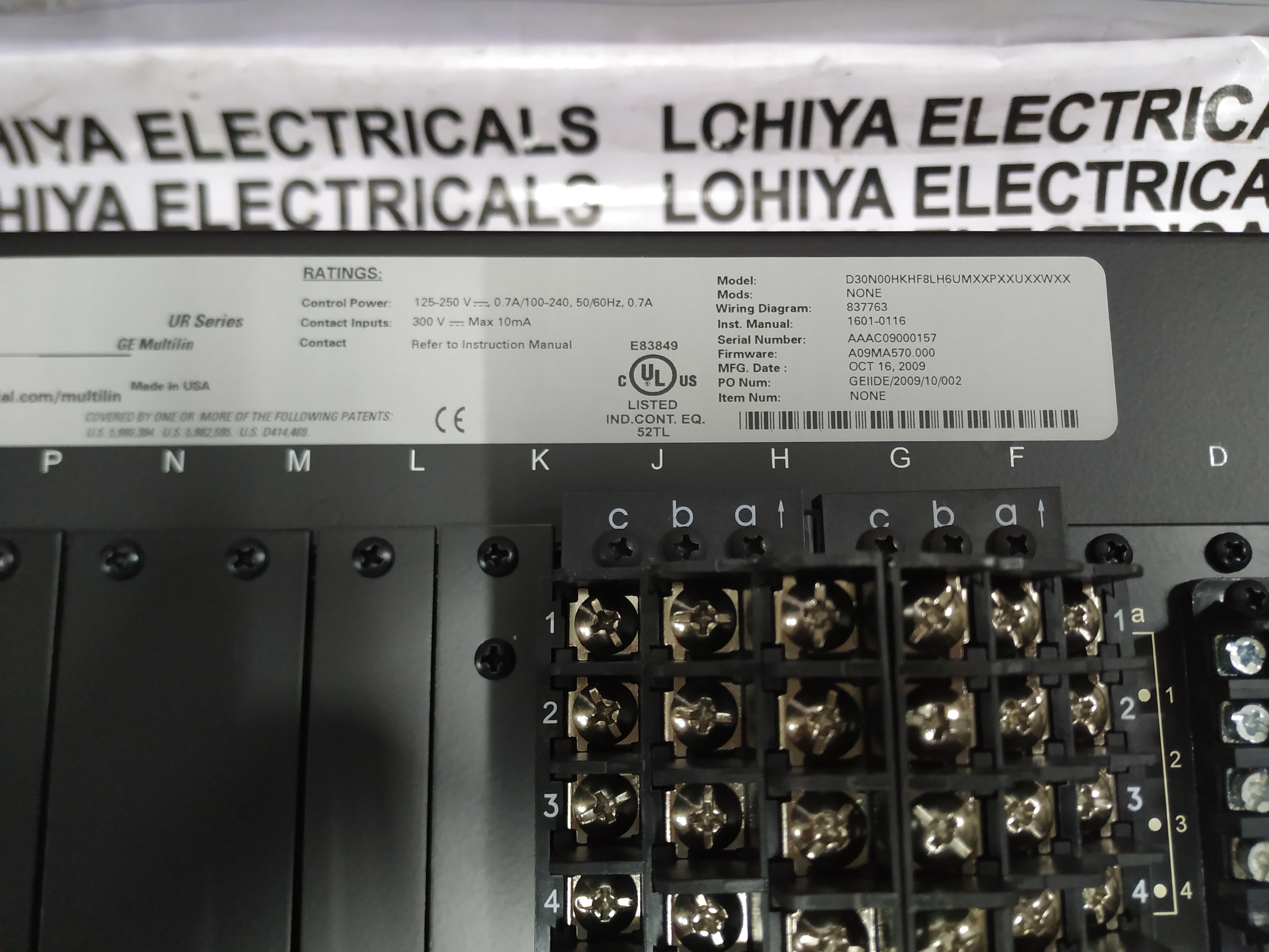 Ge Multilin D30 Line Distance Protection System D30n00hkhf8lh6umxxpxxuxxwxx