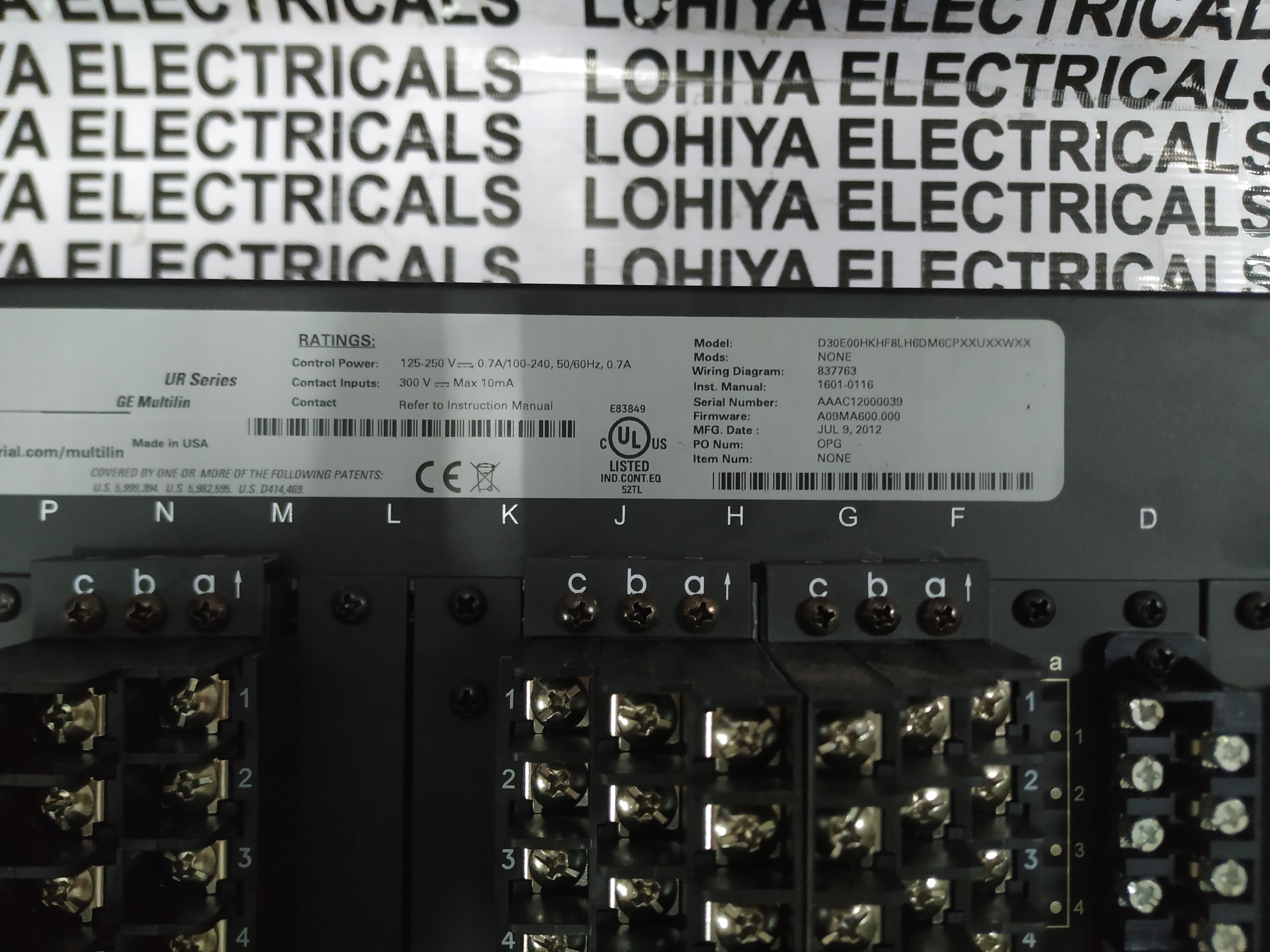 Ge Multilin D30 Line Distance Protection System D30e00hkhf8lh6dm6cpxxuxxwxx