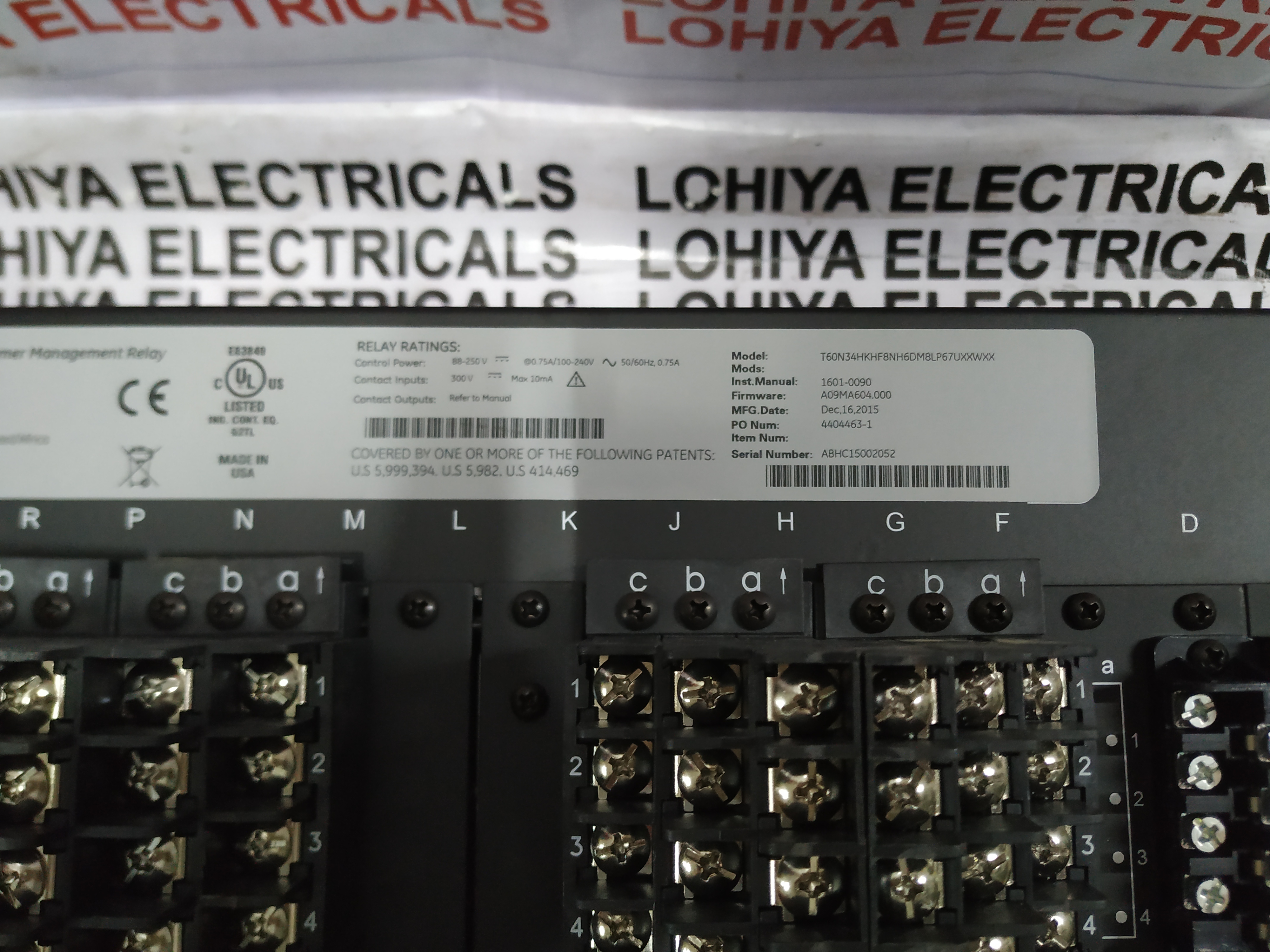 Ge Multilin T60 Transformer Protection System T60n34hkhf8nh6dm8lp67uxxwxx