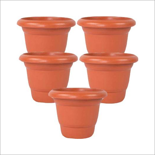 Plastic Planter Pot - Plastic Material, Brown Color | Ideal for Garden Use with Robust Design for Enhanced Durability and Style