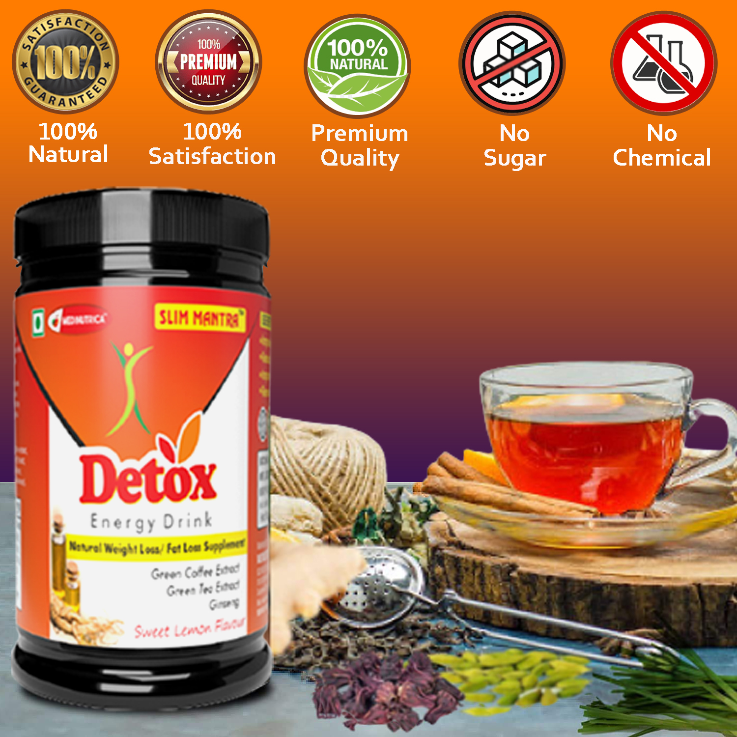 Slim Mantra Detox Herbal Tea Dosage Form: Liquid