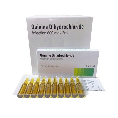 Quinine Dihydrochloride Injection - 600mg Liquid Solution | Anti-Malaria Treatment for Adults and Seniors, Suitable for Women