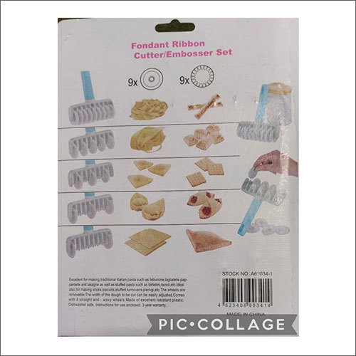 Wheel Fondant Pasta Cutter With 4 Different Wheel Design Sets