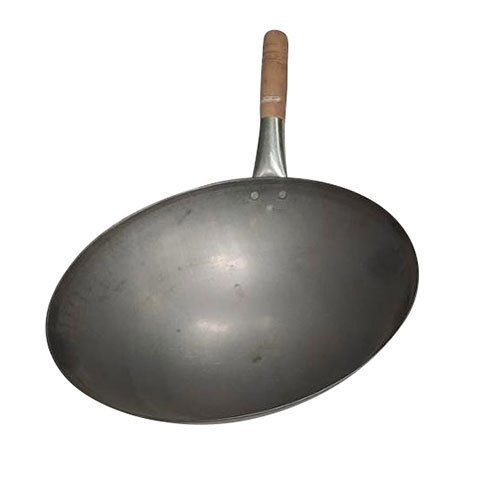 15 Inch Ms Wooden Handle Chinese Wok