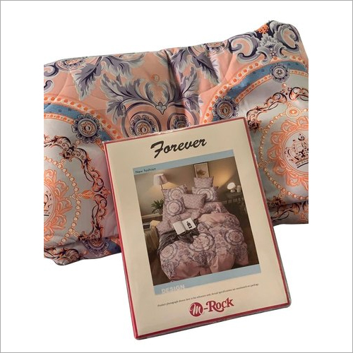 Polycotton Double Bed Sheets - Printed Design, Alluring Motifs, Machine Washable | Smooth Texture, 1 Bed Sheet & 2 Pillowcases Included