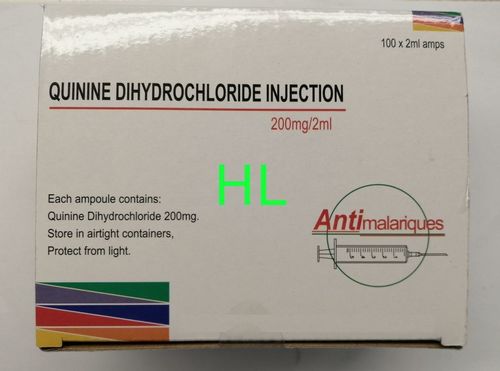 Quinine Dihydrochloride Injection - 200mg/2ml | Anti-Malaria Treatment for Adults and Aged Persons, Liquid Formulation