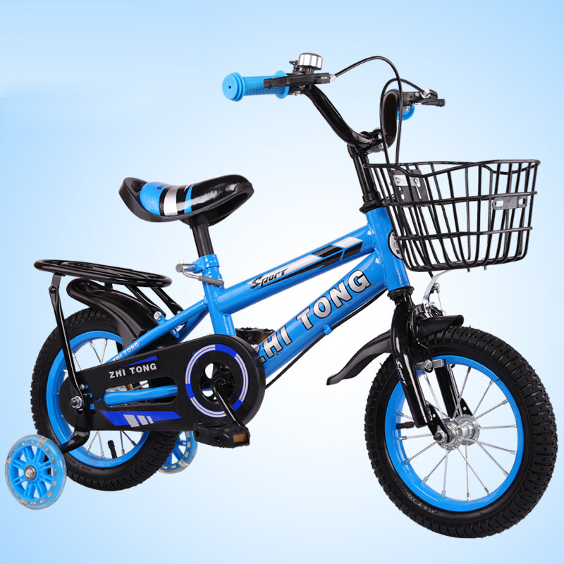 Kid Bike 7601 - Steel Frame, 12" Wheel Size, Red/blue/green Color Options | Easy Assembly, Caliper Brake, Comfortable Leather Saddle