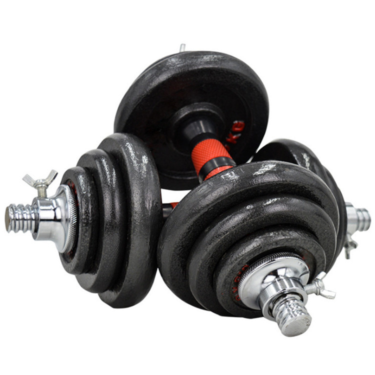 20kg Adjustable Gym Dumbbell - Cast Iron, 20kg Weight With 1kg To 10kg Increment | Professional Design, Chrome Handle, Soft Packaging, Commercial Use