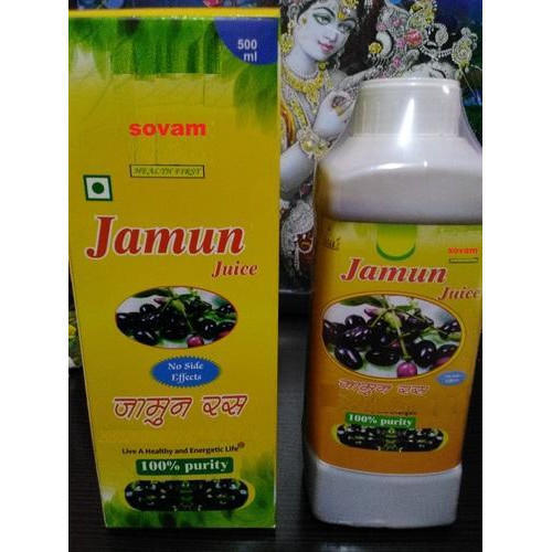 Jamun Karela Sirka Juice - 500 ml Bottle | Yellow Fruit Juice, 12 Months Shelf Life, Diabetes Management, Consume As Directed